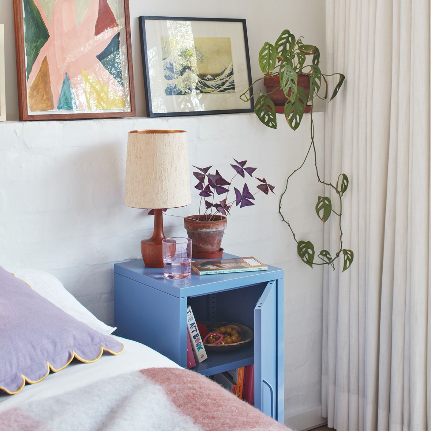 Sugar Cube Side Table - Pigeon Blue