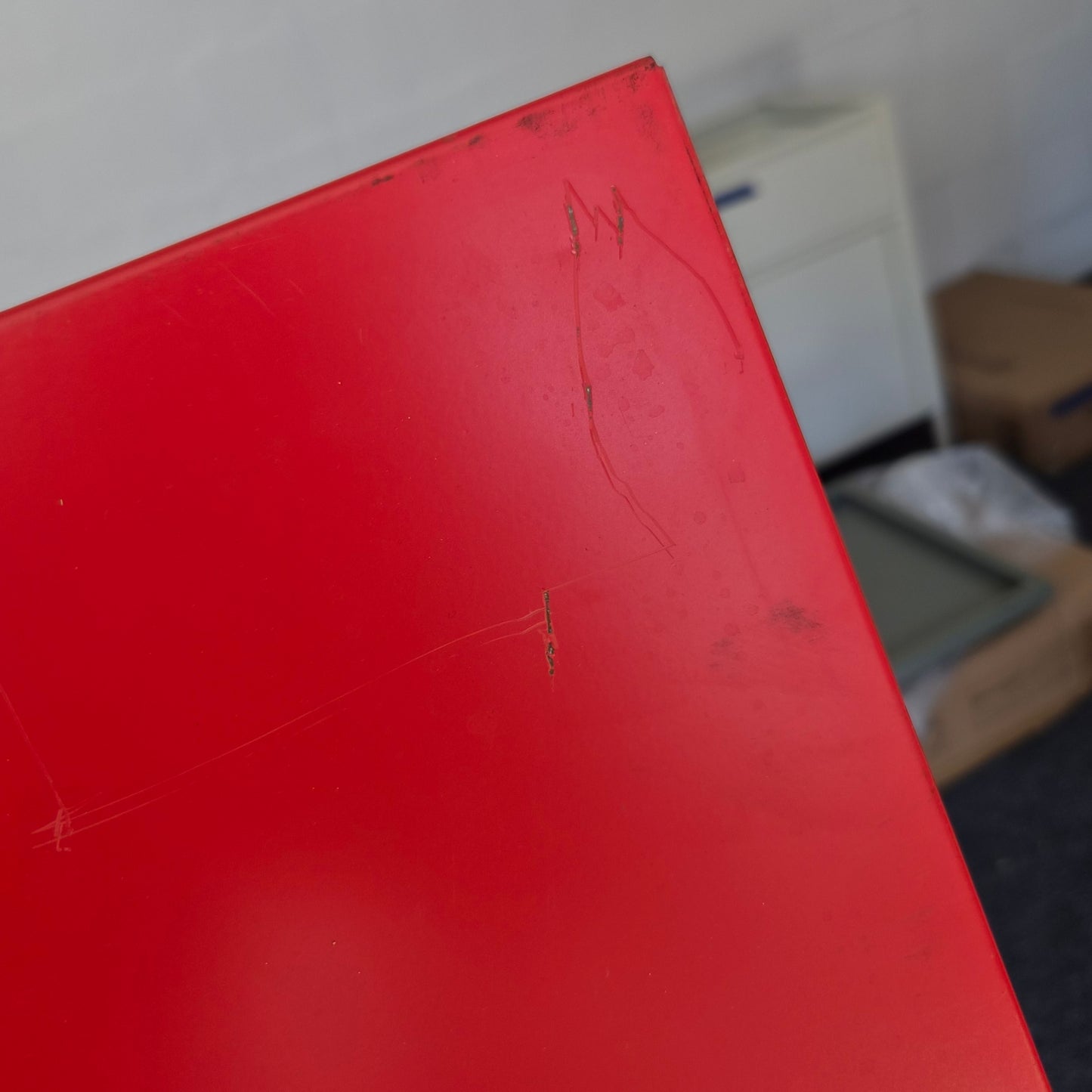 Sugar Cube Media Unit - Red Polka