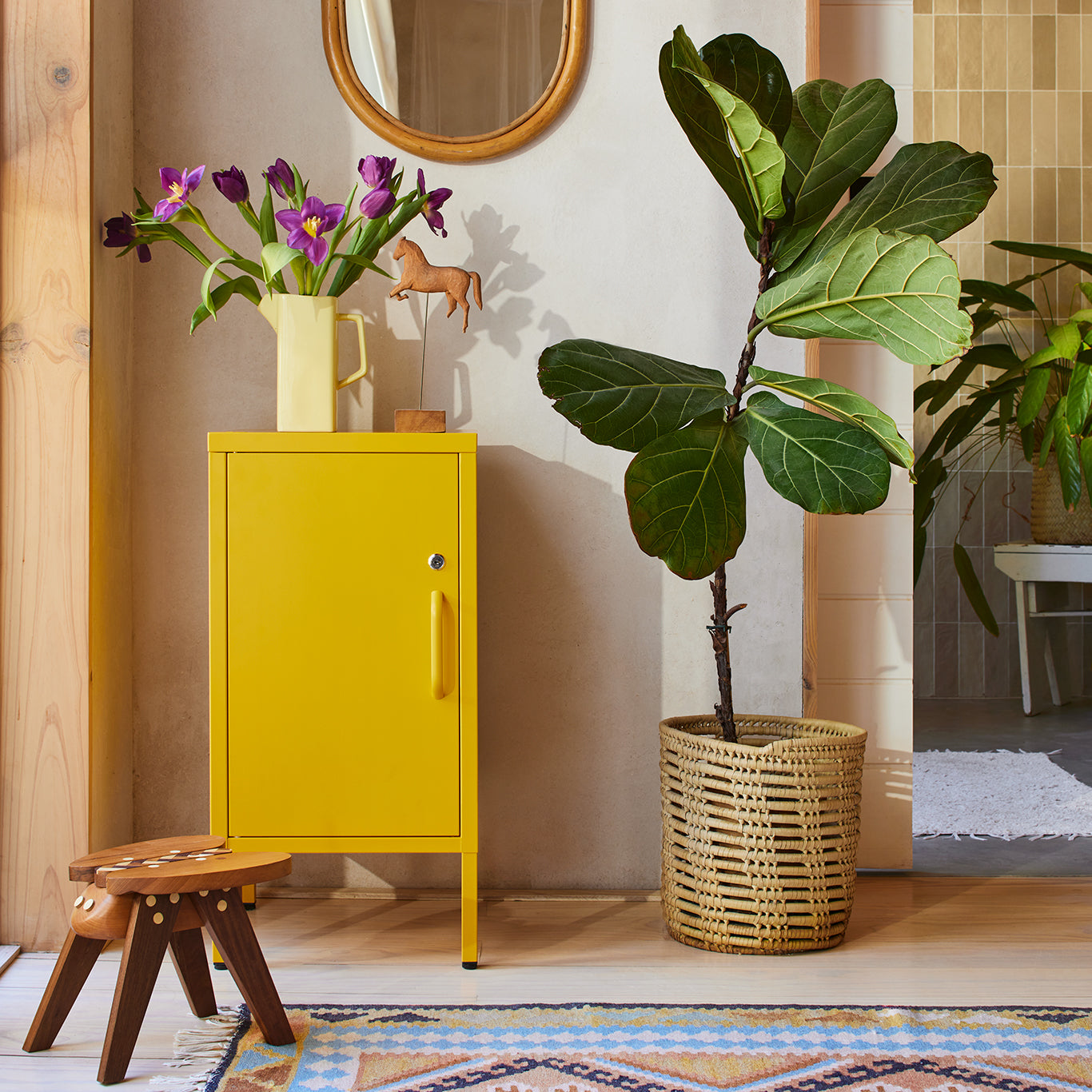 Sugar Cube Side Table - Honey