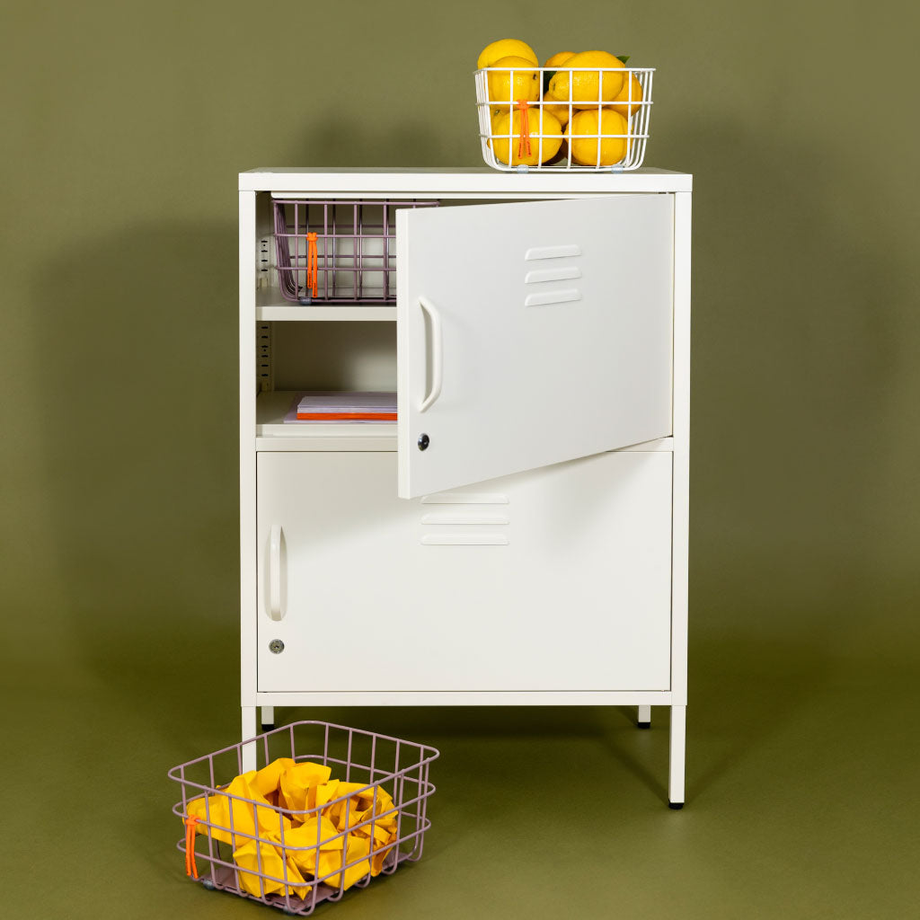 Sugar Cube Stack Cabinet - Soft White