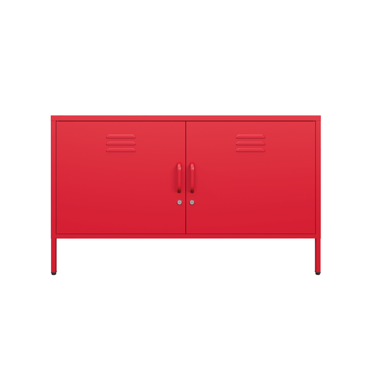 Sugar Cube Media Unit - Red Polka