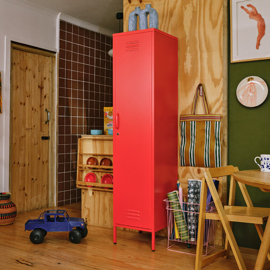 Sugar Cube Locker - Red Polka