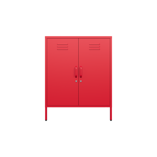 Sugar Cube Cabinet - Red Polka