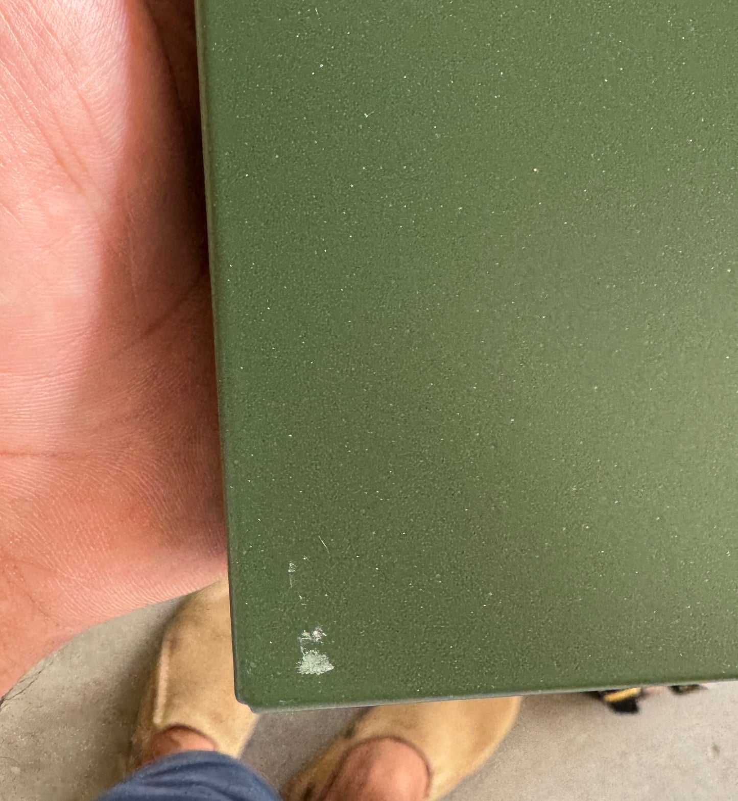 Sugar Cube Side Table - Dark Olive