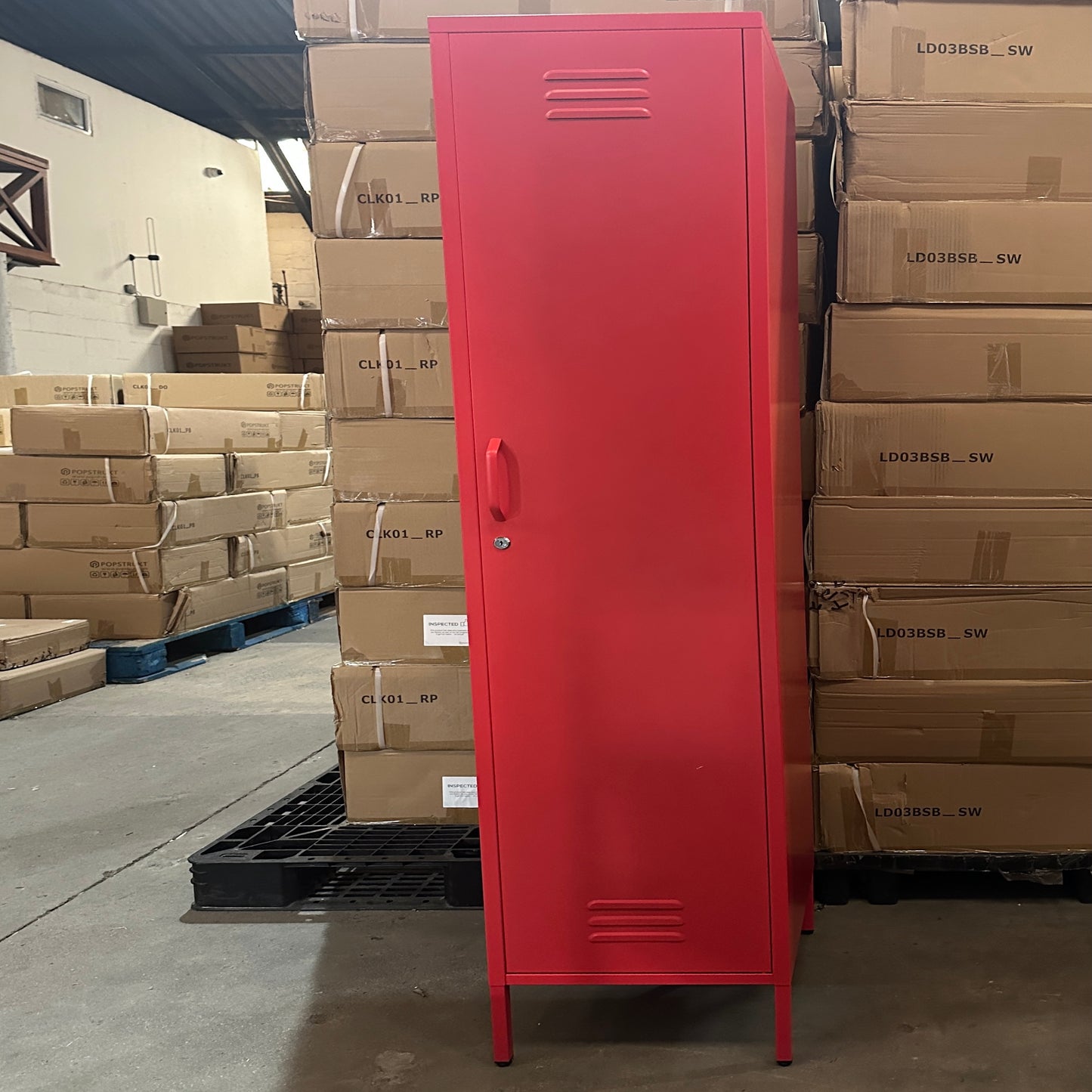 Sugar Cube Locker - Red Polka