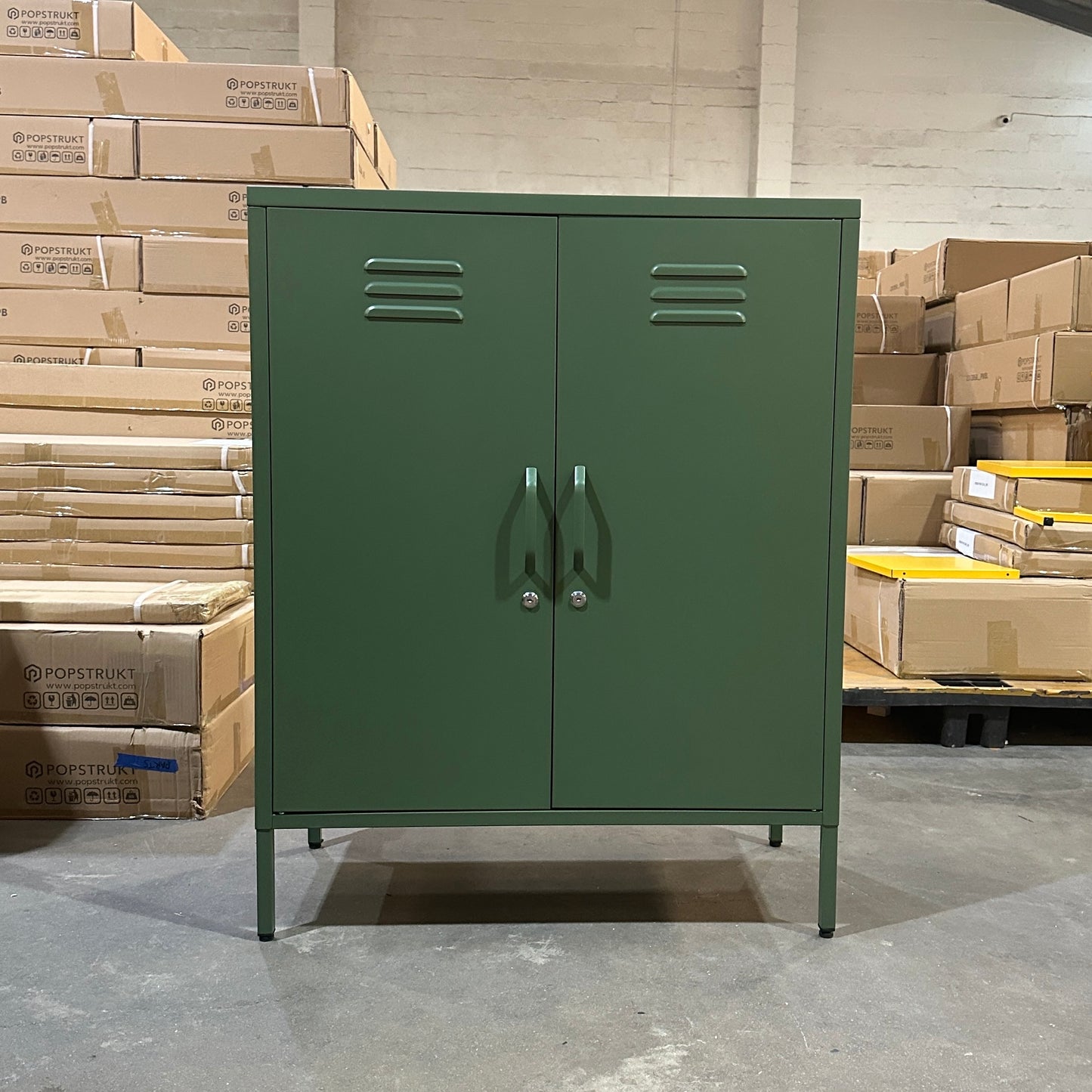 Sugar Cube Cabinet - Dark Olive