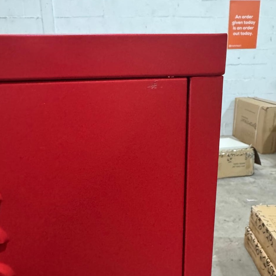 Sugar Cube Cabinet - Red Polka